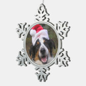 サンタ・ポーズ スノーフレークピューターオーナメント (右)