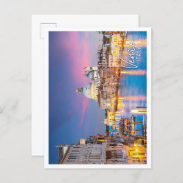 サンタ・マリアとイタリアのヴェネツィアの大運河 ポストカード