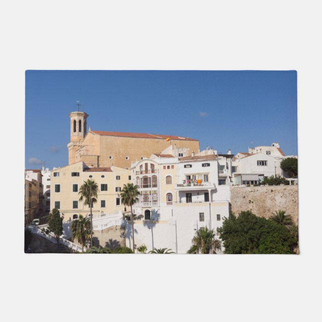 サンタ・マリア教会 – メノルカ，スペイン ドアマット (正面)