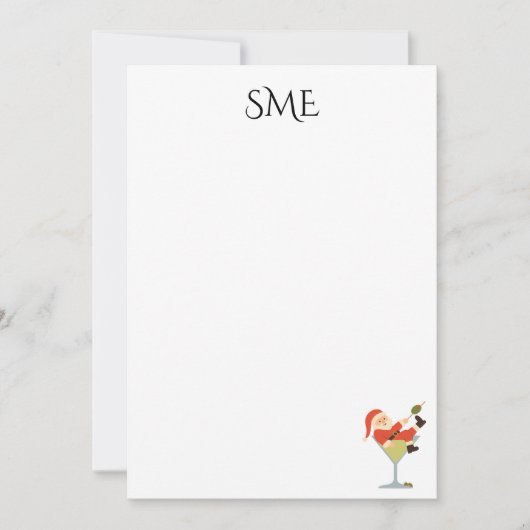 サンタ マルティーニ モノグラム ありがとうカード 招待状 (正面)