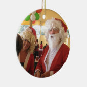 サンタ&ミセスクロースクリスマスお祝い-フェスティバル セラミックオーナメント (右)