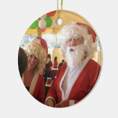 サンタ&ミセスクロースクリスマスお祝い-フェスティバル セラミックオーナメント (左)