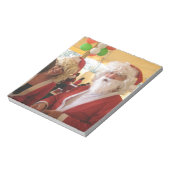 サンタ&ミセスクロースクリスマスお祝い-フェスティバル ノートパッド (回転)