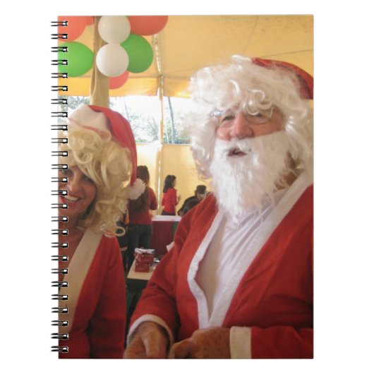 サンタ&ミセスクロースクリスマスお祝い-フェスティバル ノートブック (正面)