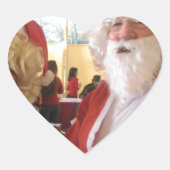 サンタ&ミセスクロースクリスマスお祝い-フェスティバル ハートシール (正面)