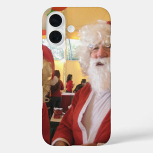 サンタ&ミセスクロースクリスマスお祝い-フェスティバル iPhone 16ケース