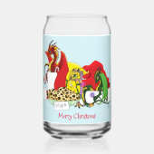 サンタ・ミルク・クッキー・ドラゴン ガラス缶 (正面)