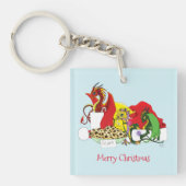 サンタ・ミルク・クッキー・ドラゴン キーホルダー (正面)