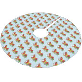 サンタ・ミルク・クッキー・ドラゴン ブラッシュドポリエステルツリースカート (アングル)