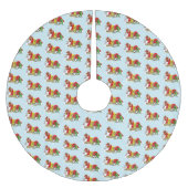 サンタ・ミルク・クッキー・ドラゴン ブラッシュドポリエステルツリースカート (正面)