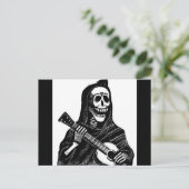 サンタ・ムエルテ（メキシコの死神）遊のギター シーズンポストカード (スタンド正面)