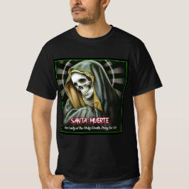 サンタ・ムエルテ (メキシコの神) ハロウィン プライド Tシャツ