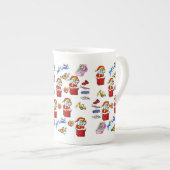 サンタ・メリークリスマスのおもちゃ ボーンチャイナマグカップ (正面右)
