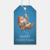 サンタ・メリークリスマスを祝して騒ぐ ギフトタグ (正面)