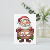 サンタ「メリークリスマス」- フェスティブ ホリデー カード (スタンド正面)