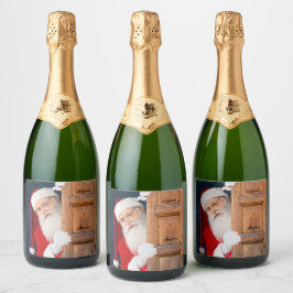 サンタ メリークリスマス 名前 スパークリングワインラベル