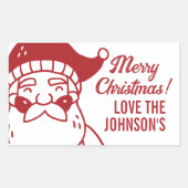 サンタ・メリー・クリスマス・ギフト 長方形シール (正面)
