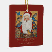 サンタ・メリー・クリスマス・グリーティング セラミックオーナメント (右)