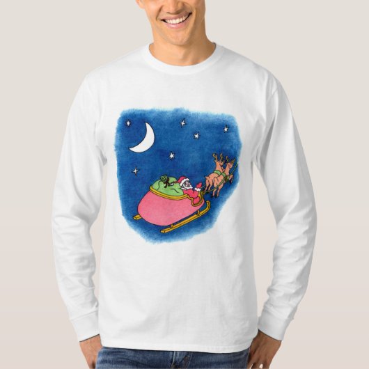 サンタ メンズ 長袖Tシャツ Tシャツ (正面)