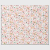 サンタ・メールへの愛らしい手紙クリスマスパターン ラッピングペーパー (フラット)