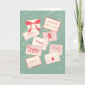 サンタ・メール・シーズンのご挨拶クリスマスカード カード (正面)