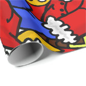 サンタ(ユダヤ教)メノラースターオブデイヴィッドギフトラップ ラッピングペーパー (ロールコーナー)