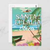 サンタ・ユーラリア・イビサ・ヴィンテージ旅行ポスター ポストカード (正面/裏面)