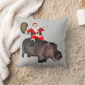サンタ・ライディング・オン・ヒッポ クッション (ブランケット)