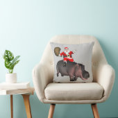 サンタ・ライディング・オン・ヒッポ クッション (椅子)