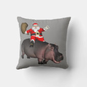 サンタ・ライディング・オン・ヒッポ クッション (裏面)