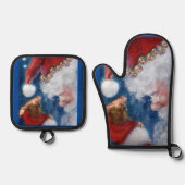 サンタ・ラブズ・アニマル 鍋つかみ&鍋敷きセット (正面)