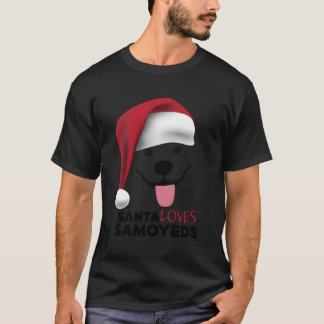 サンタ・ラブズ・サモエズ子犬 Tシャツ