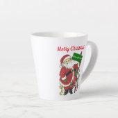 サンタ・リトル・クリスマスツリー動物の鳥 カフェラテマグ (右アングル)