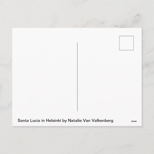 サンタ・ルチアとクリスマスのご挨拶 シーズンポストカード (裏面)