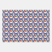 サンタ&ルドルフ付きクリスマスイブ ラッピングペーパーシート (正面)