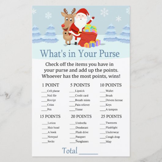 サンタ、ルドルフ財布ゲームの中身は何だ (正面)