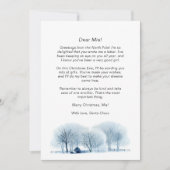 サンタ・レター赤ちゃんブルー冬の村素朴 シーズンカード (正面)