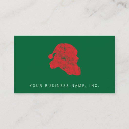 サンタ(レトロの凸版印刷のスタイル) 名刺 (正面)