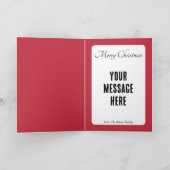 サンタ レトロ コンセプト アート 折りたたみ ホリデー カード (内部)