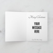 サンタ レトロ コンセプト アート 折りたたみ ホリデー カード (内部)