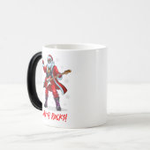 サンタ・ロック！サンタおもしろいクロース遊のギター モーフィングマグカップ (正面左)