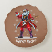 サンタ・ロック！サンタおもしろいクロース遊のギター ラウンドクッション (裏面)
