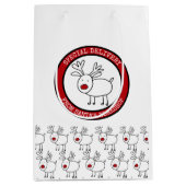 サンタ・ワークショップ・キッズによる特別配達 ミディアムペーパーバッグ (正面)