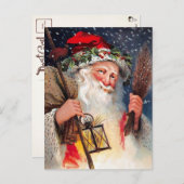サンタ・ヴィンテージ・クリスマスポストカード ポストカード (正面/裏面)