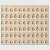 サンタ、ヴィンテージ、レトロ、クリスマスラッピング紙 ラッピングペーパー (フラット)