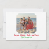 サンタ ヴィンテージ 手描き 赤いトラック クリスマス フォト (裏面)