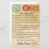サンタ|北極の手紙からの手紙| V2 便箋 (正面/裏面)