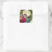 サンタ、子供、クリスマスクラウン、葵、ミストレット スクエアシール (バッグ)