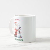 サンタ 子供 クリスマス スノーマン 可愛い コーヒーマグカップ (正面左)