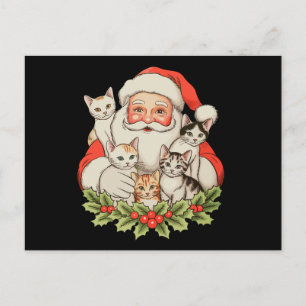 サンタ+子猫+ネコ+クリスマス+Xmas+休日 シーズンポストカード